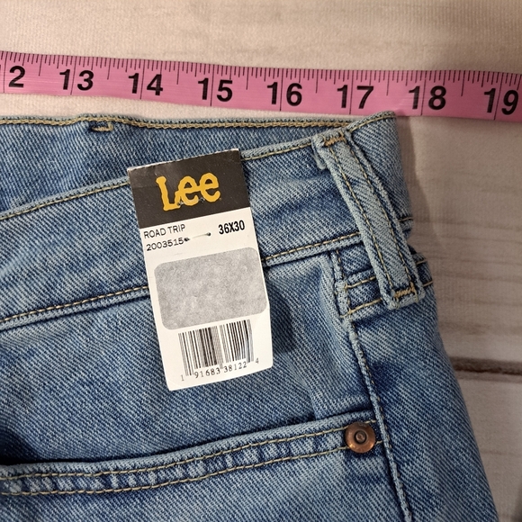 Lee Men's Light Blue Jeans 36×30 Slim Fit Stretch - Picture 5 of 8